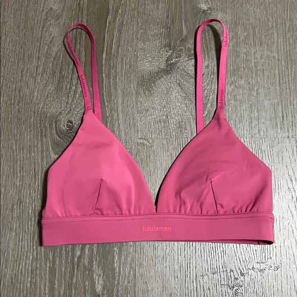 Lululemon License to Train Triangle Bra Light Support A/B Cup Washed Mauve Sz 4 - Picture 2 of 8